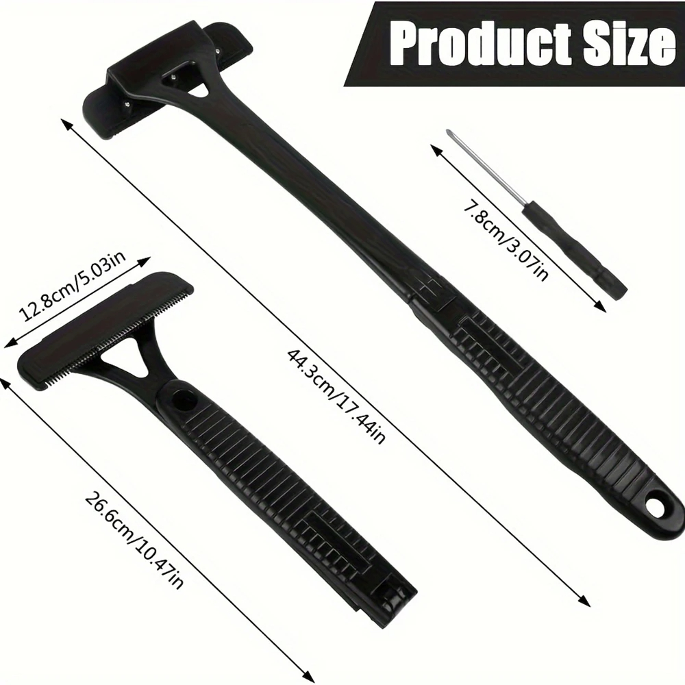 New Men Back Hair Remover DIY Body Shaver Razor for Back Body Hair Trimmer Extra Long Handle Wet Dry Shave Remover 5Blades