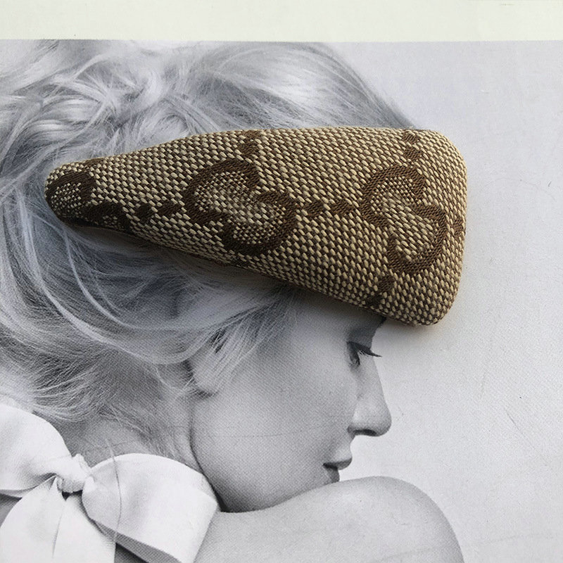 Fashion Letter Plaid Clip Designer Jewelry Women Hairpins Wedding Hairclip Barrettes Hair Accessories Free shipping