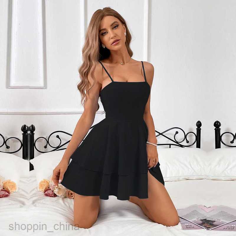 Basic Casual Women Dresses Spring/Summer Back Bow Tie Short Sexy Strap Dress