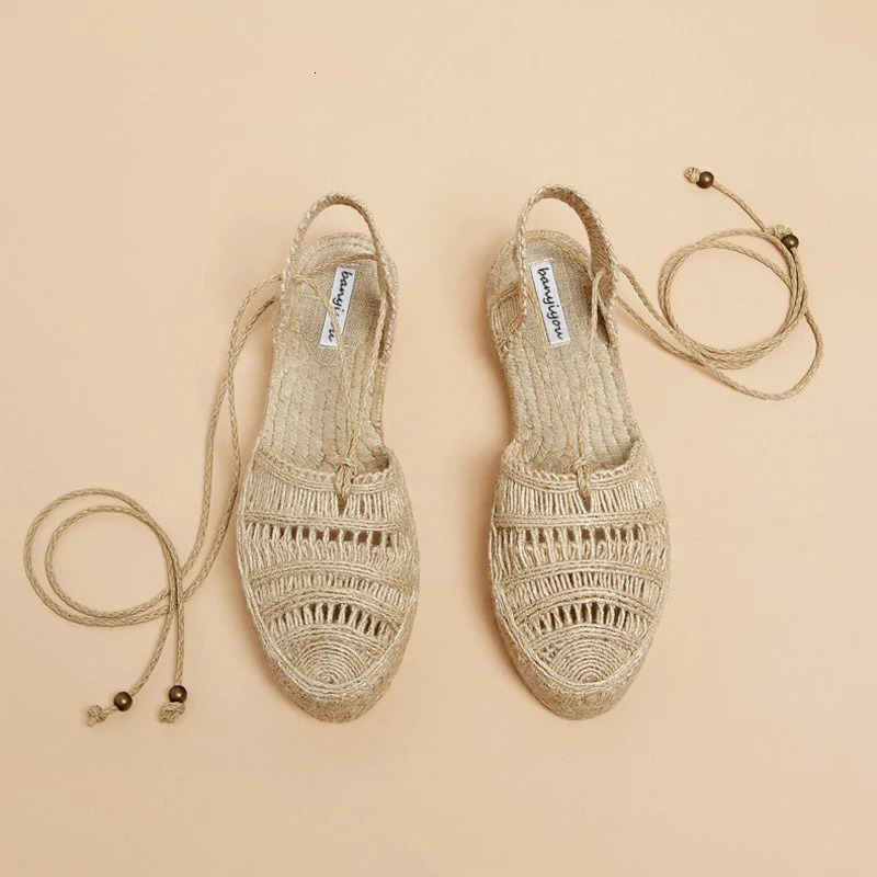 Womens Sandals Summer 2024 Grass Shoes Thick Sole Platform Crawler Gladiator Sandals Closed Toe Apartment 240612