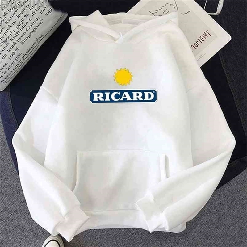 RICARD Hoodie String Winter Clothes Women Aesthetic Harajuku Pullover Tops Draw Pullovers Oversized Long Sleeve Cotton 210820
