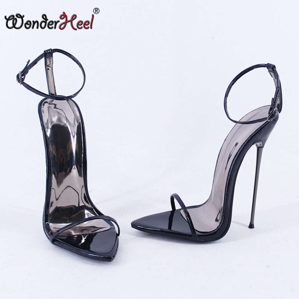 Wonderheel Summer Extreme Ultra Thin 16Cm Stiletto Heel Sexy Pointed Toe Ankle Straps Slim High Heels Sandals In Stock
