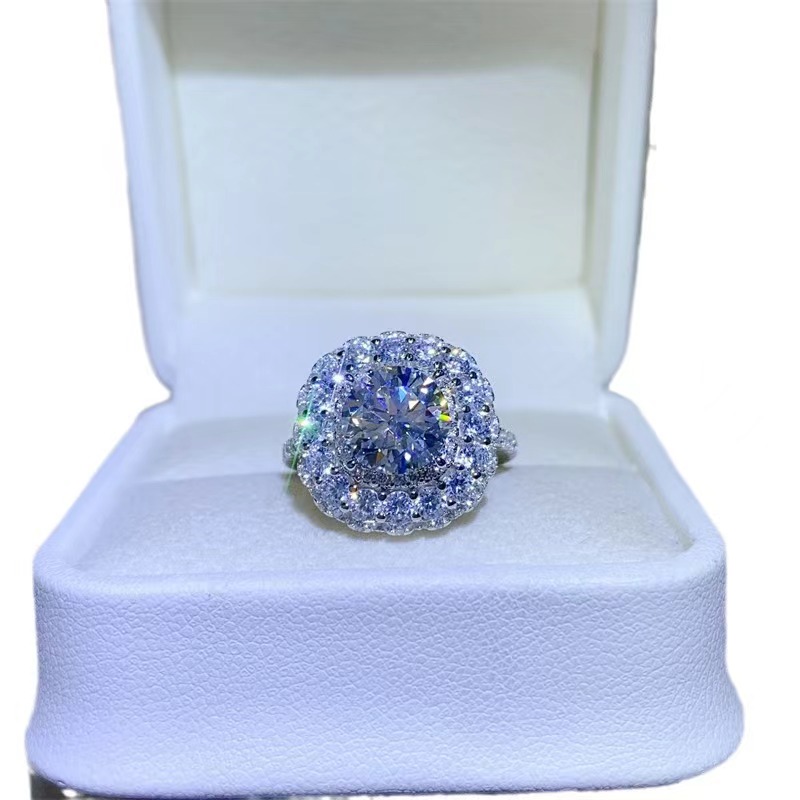 ring, designer VVS1 cut dia experiment D color Moissanite best gift boutique jewelry