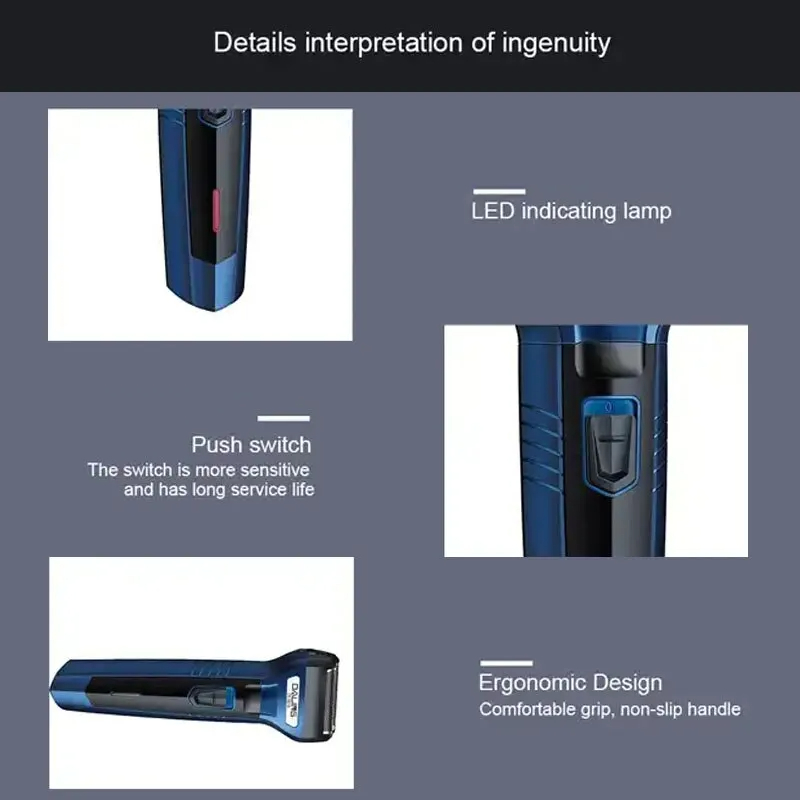 Professional Barber3 in 1 Shaver Nose Beard Shaver Trimmer Multi Functional Beard Shaving Machine Multi Purpose Razor Foe Men