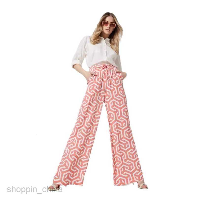 Women's Pants Capris Commuter women's new spring/summer printed striped waisted loose casual wide leg pants