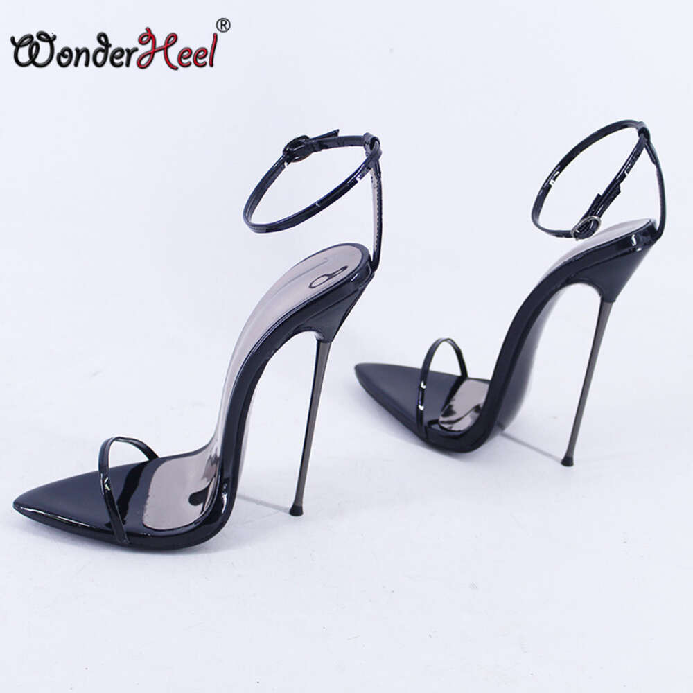 Wonderheel Summer Extreme Ultra Thin 16Cm Stiletto Heel Sexy Pointed Toe Ankle Straps Slim High Heels Sandals In Stock