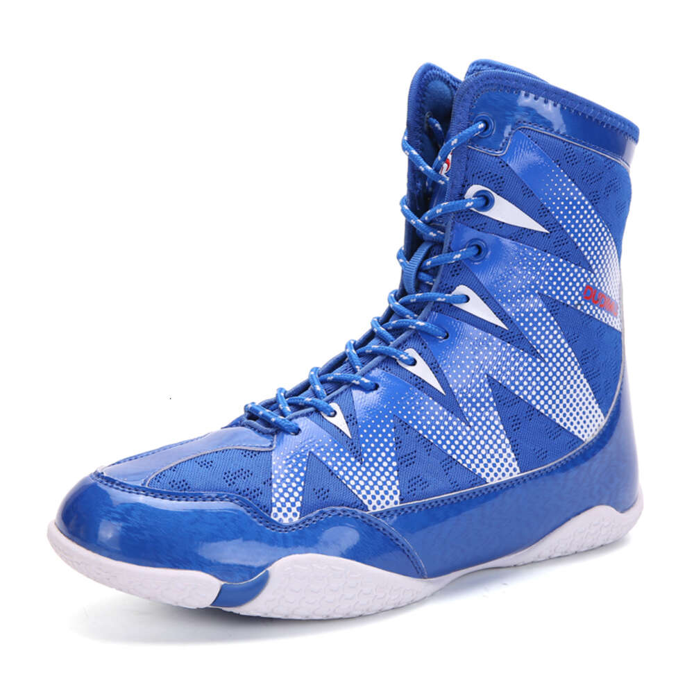 Hot Sale Factory Made Professional Leather Breathable Wholesale Men's Training Boxing Shoes