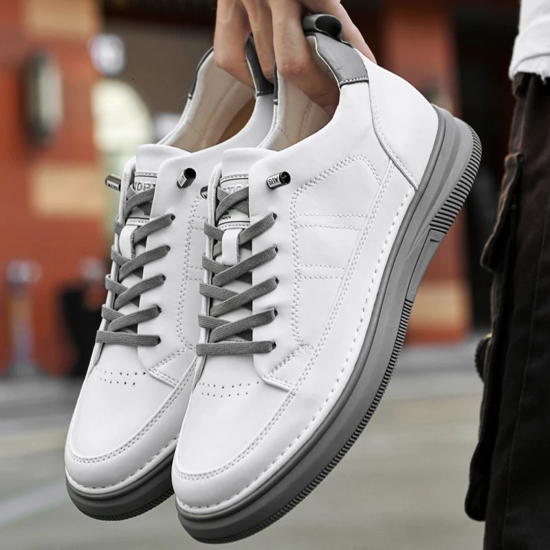 Mens lifting sports shoes boosters elevator shoes mens height lifting underwear rack 6cm autumn leather spring high 240612