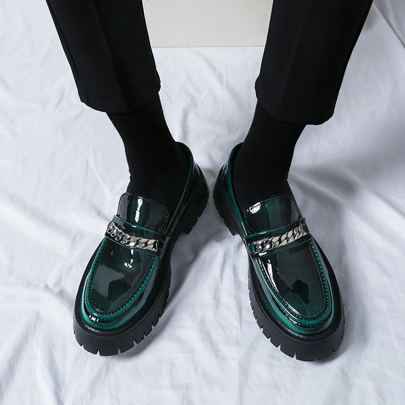New Leather Men Casual Shoes Fashion Thick Bottom Loafers Classic Slip-on High Quality Business Oxford Shoes Mocassins 240614