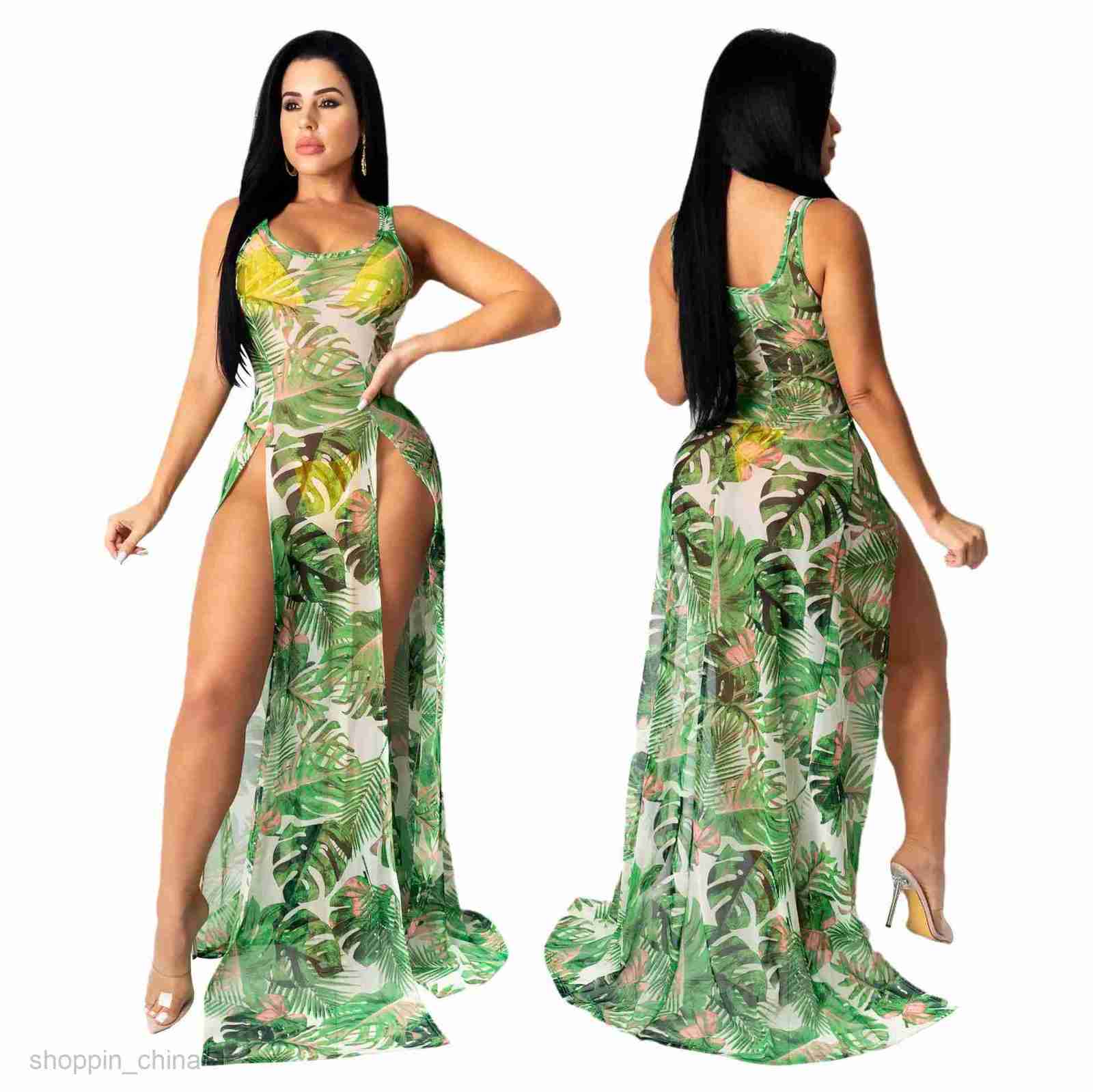 Basic Casual Women Dresses fashion summer sexy fashion elastic multi color mesh beach skirt dress