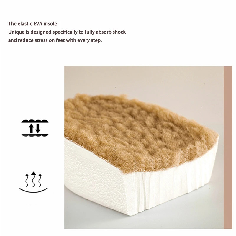 Winter womens thick wool fur warm insoles 240612