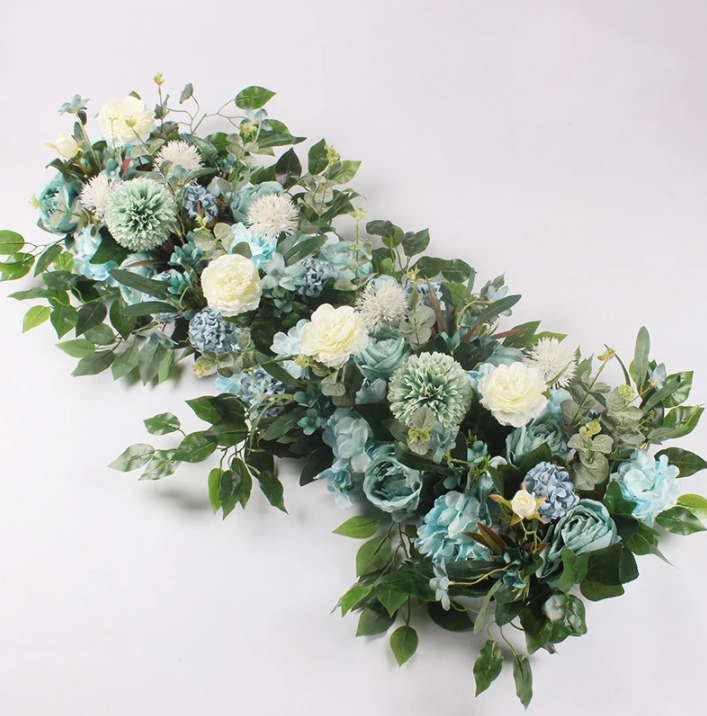 Decorative Flowers & Wreaths 50/100CM DIY Wedding Flower Wall Arrangement Supplies Silk Peonies Rose Artificial Row Decor Iron Arch Backdrop