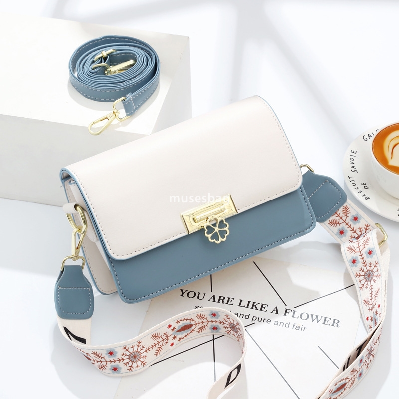 High quality women's designer high-end trendy small bag fresh and retro fashionable contrasting colors practical and multifunctional small square