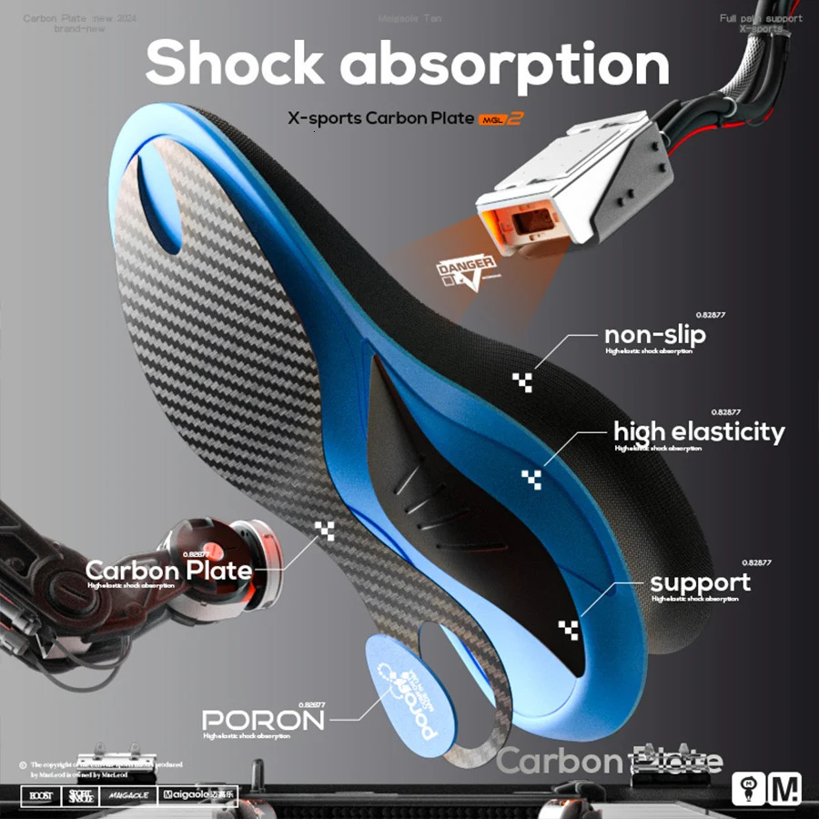 McGola 2024 Full Length Carbon Board with Strong Arc Support High Assist Backboard Basketball Elastic Inner Lining 240612