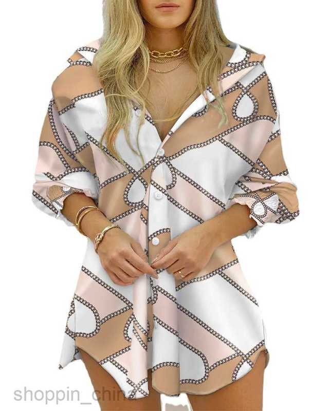 Basic Casual Women Dresses new autumn long sleeved V-neck button stripe blouse women