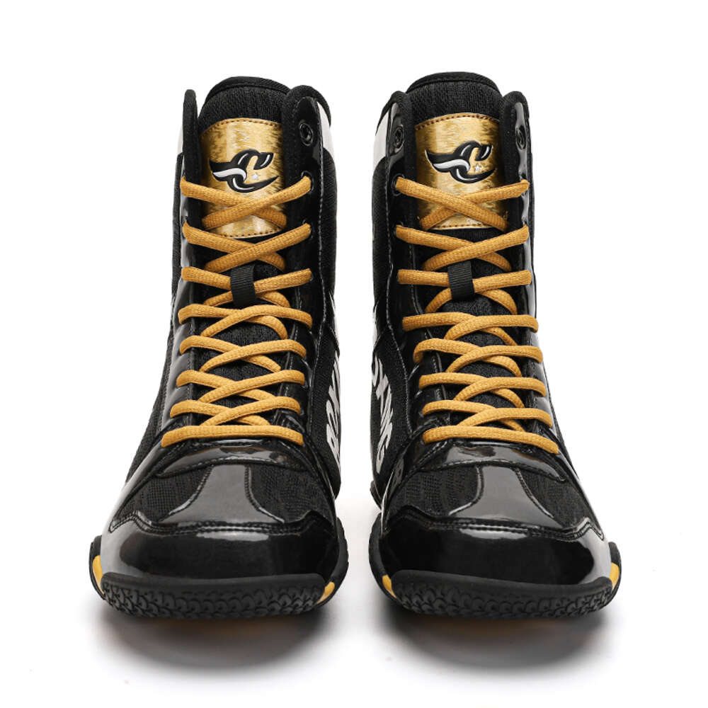 New High-top Professional Youth Training Zapatos De Boxeo Men's Wrestling Boxing Shoes