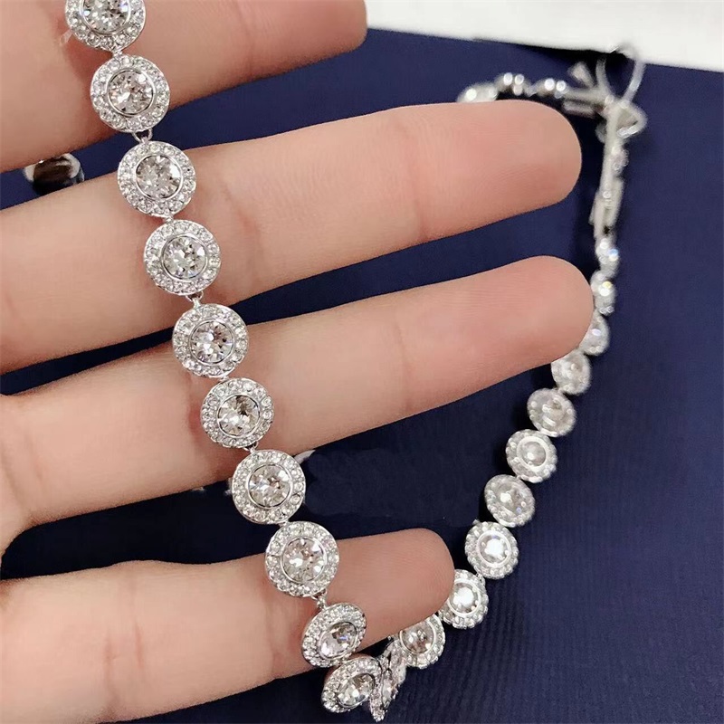 Diamond necklace tennis bracelets designer necklaces women men iced out plated gold silver crystal choker designer jewelry plated gold bracelet woman gift zl212