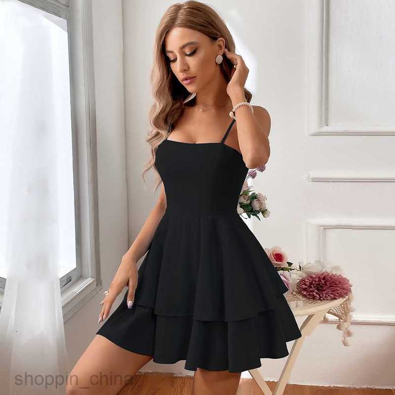 Basic Casual Women Dresses Spring/Summer Back Bow Tie Short Sexy Strap Dress