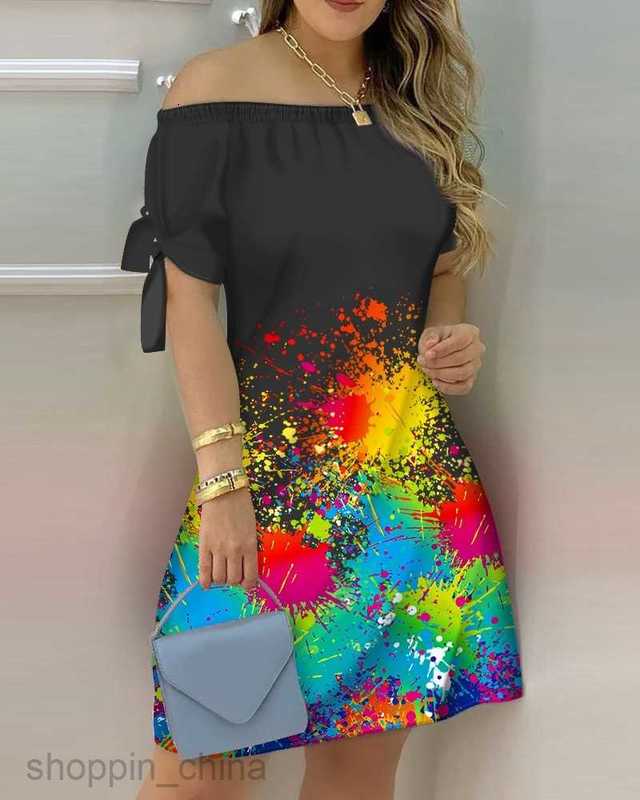 Basic Casual Women Dresses Women's New Fashion Sexy Women's Printed Dress