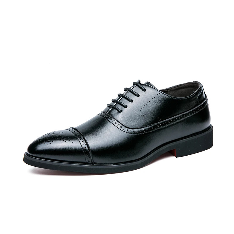 Business Formal Black Leather Shoes Mens Fashion Casual Dress Shoes Classic Italian Formal Oxford Shoes For Men Zapatos Hombre 240614