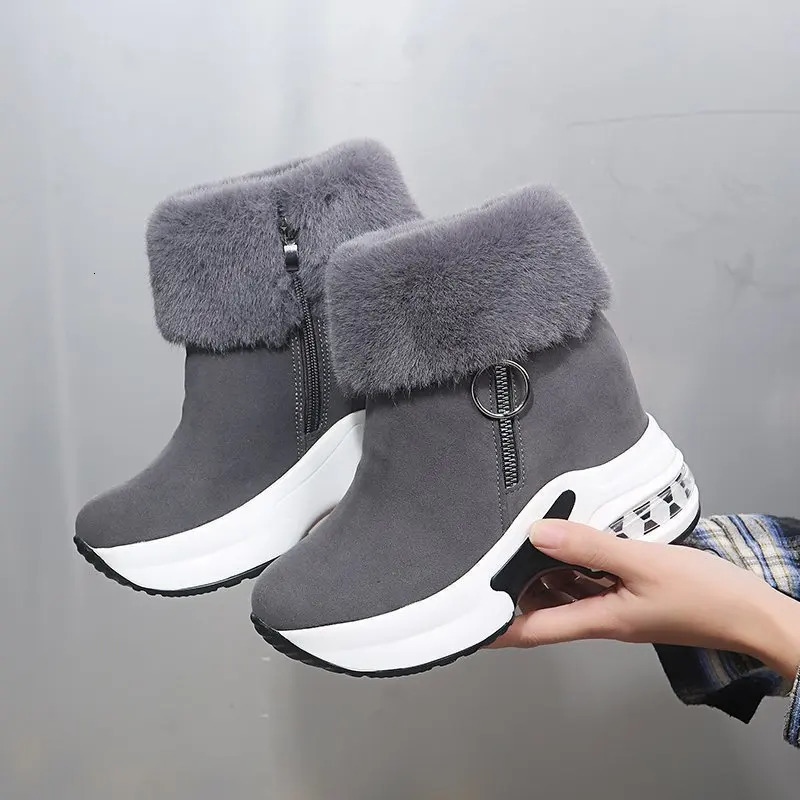 Winter womens warm sports shoes platform snow boots ankle boots womens waist boots womens lace boots 240612