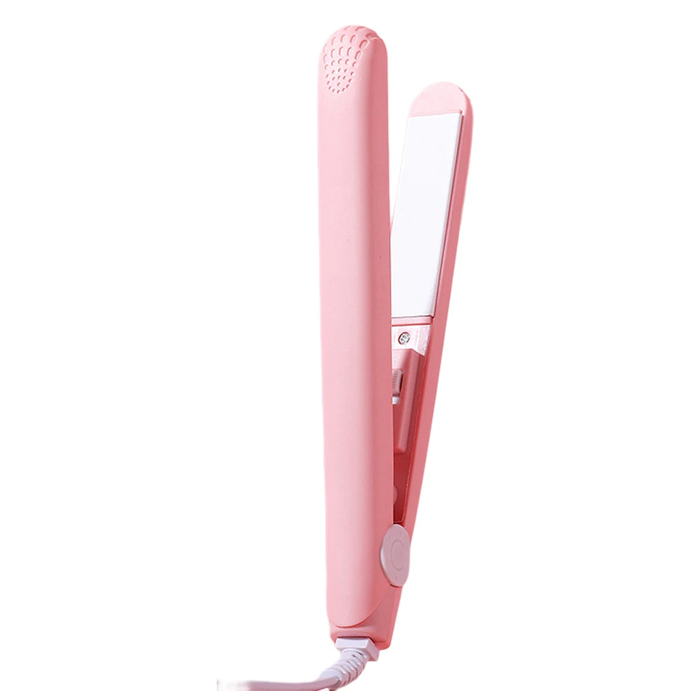 2-in-1 Ceramic Mini Hair Curler Portable Straightener Tourmaline Iron Heating Curling Straight Dual-purpose for Women