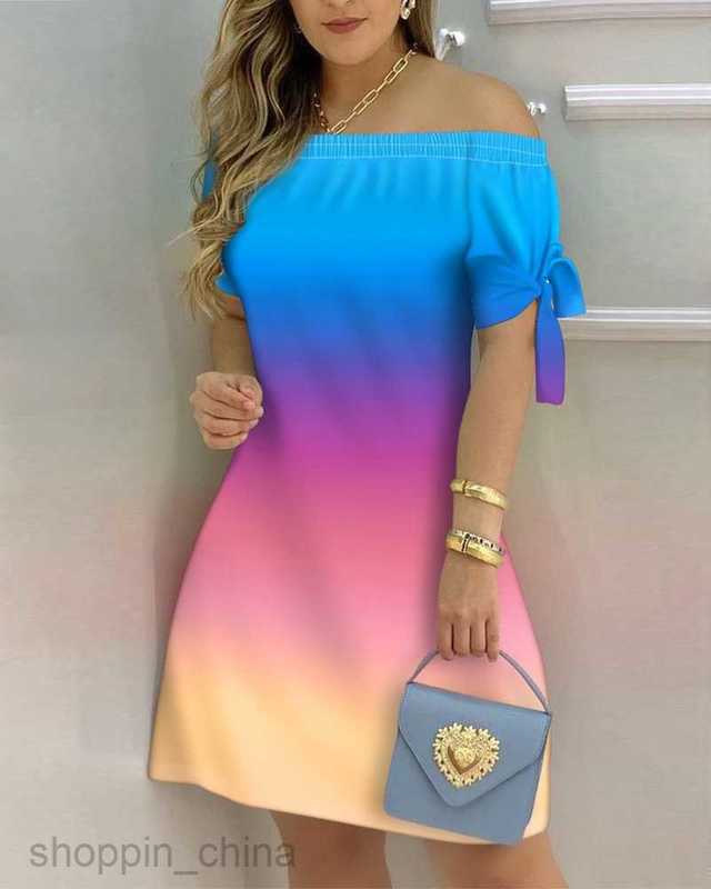 Basic Casual Women Dresses Women's New Fashion Sexy Women's Printed Dress