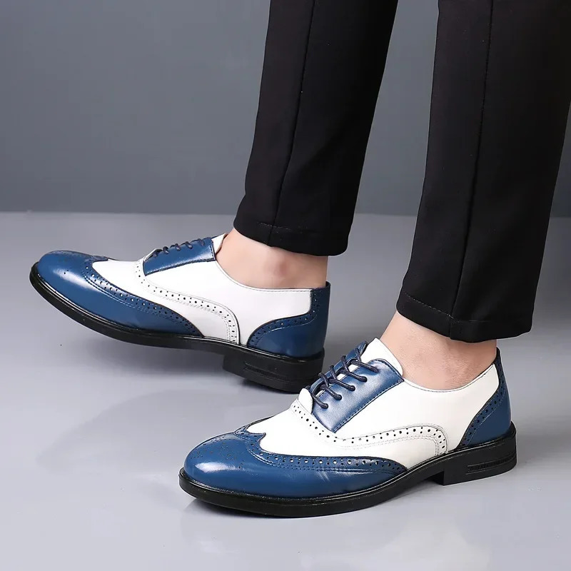Classic Men Dress Shoes Lace Up Shoes for Men Plus Size Point Toe Business Casual Comfortable Men Formal Shoes for Wedding 240614