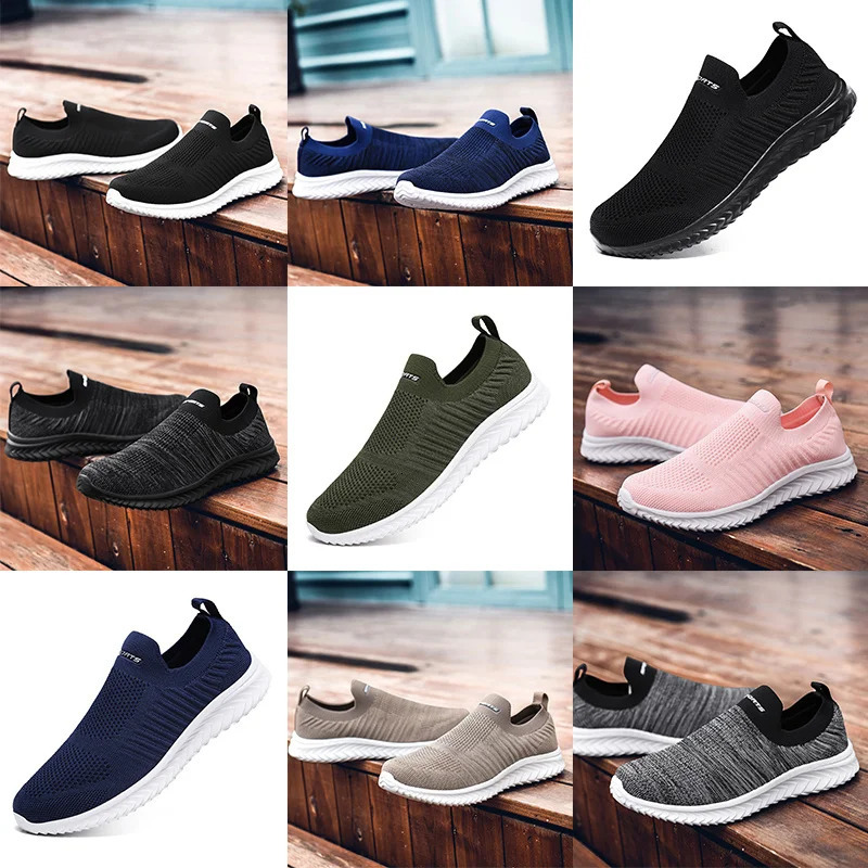 Superlight mens running shoes breathable womens sports shoes soft flat sports shoes fashionable couples casual walking shoes large size 240612