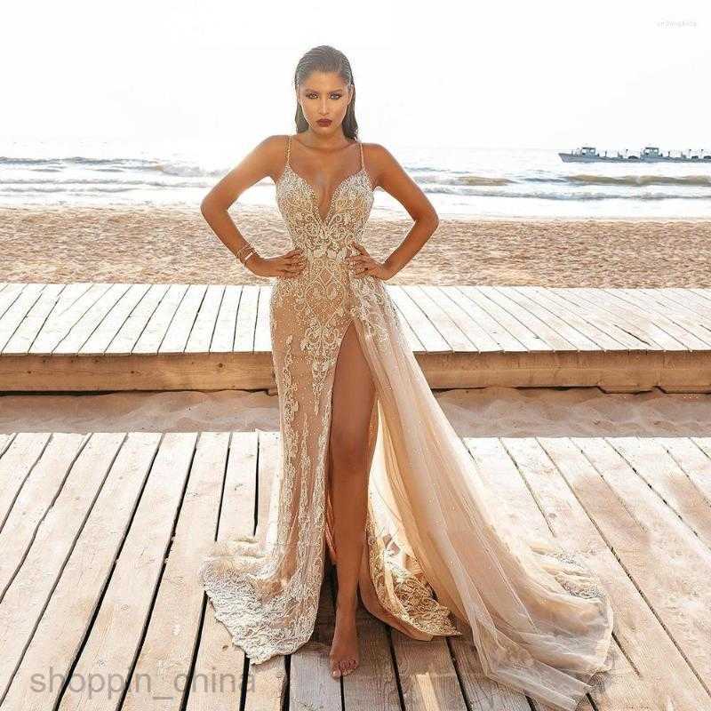 Casual Dresses Wedding Party Dress Women Evening Elegant Sexy Deep V Neck Spaghetti Strap Sleeveless Sequined Long Maxi 7654D
