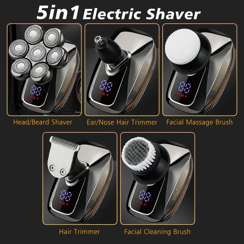 7d head shavers for men 5 in 1 electric mens head shaver for bald men wet dry waterproof bald head shaver electric shavers men