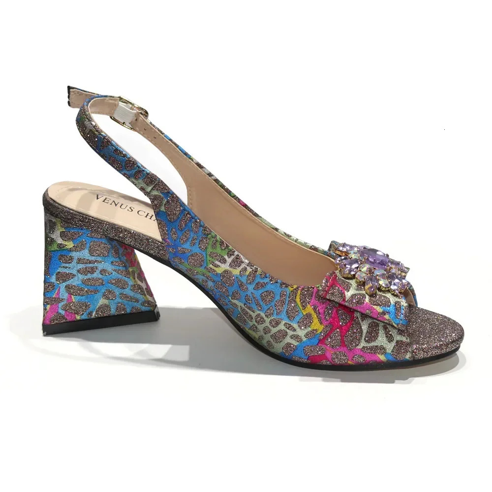 Italian Shoes and Bag Sets with Colorful Stones for Evening Party - African Fashion 2024 Handbags Match 240613 4 Hbags