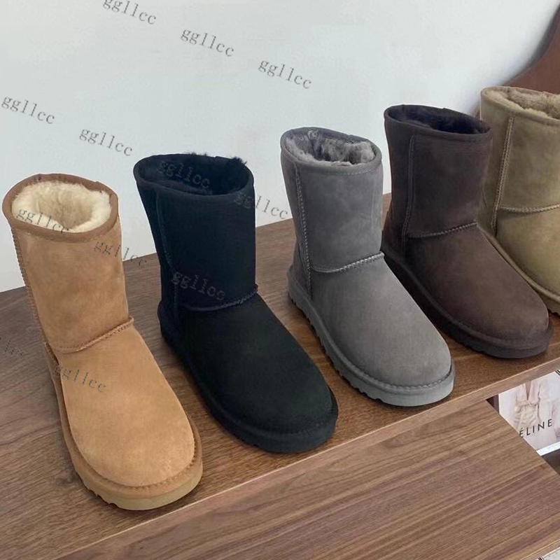 Designer Boots Australia Tasman Tazz Women Classical Platform Knee Boots Winter Fashion Booties Wool Insulation Half Boots Black Chocolate Chestnut