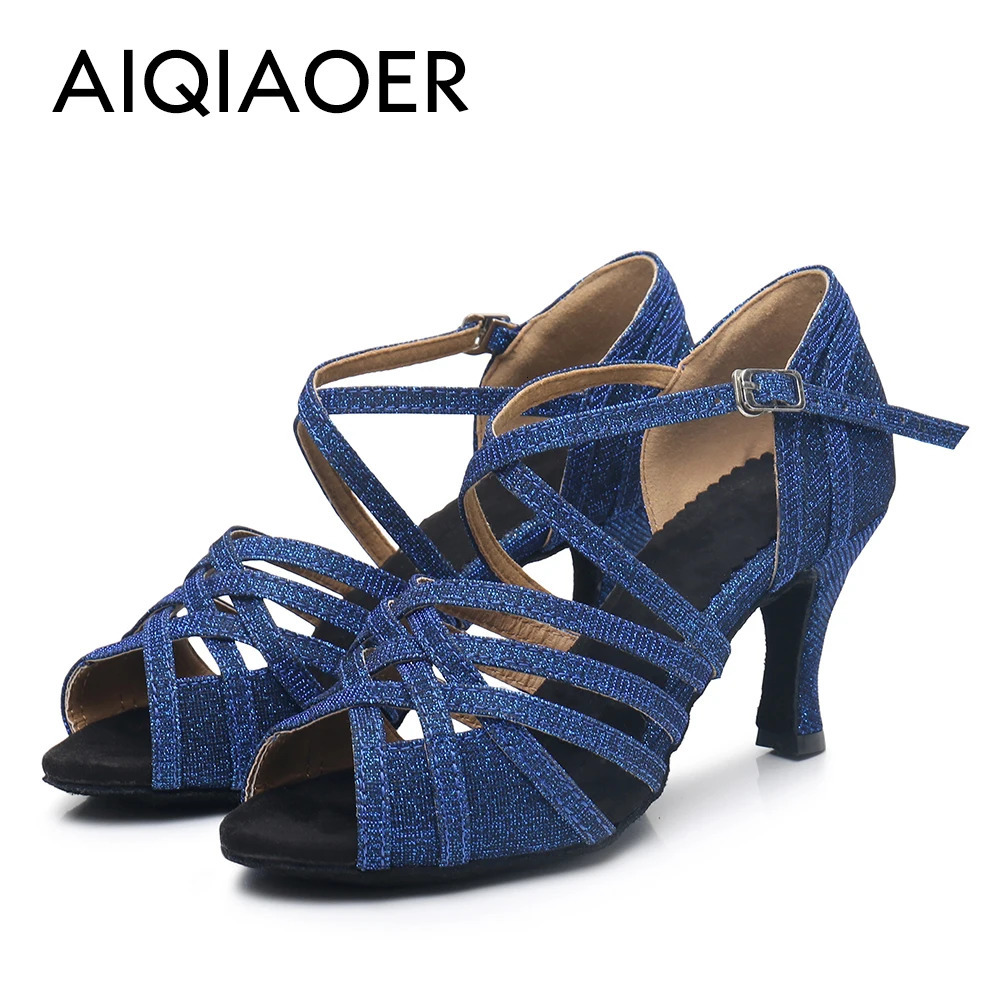 Soft-Soled Square Dance Shoes for Adults Female Latin Dance Shoes Ballroom Dancing Shoes Summer Sandals 240614