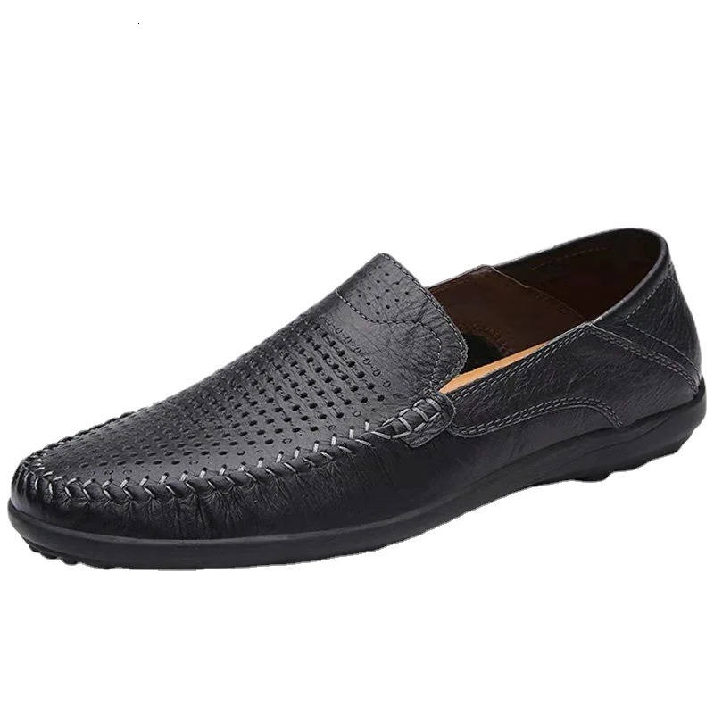 Leather mens casual shoes at special prices Spring and Summer mens casual flat shoes Business pedals High end mens casual flat shoes 240612