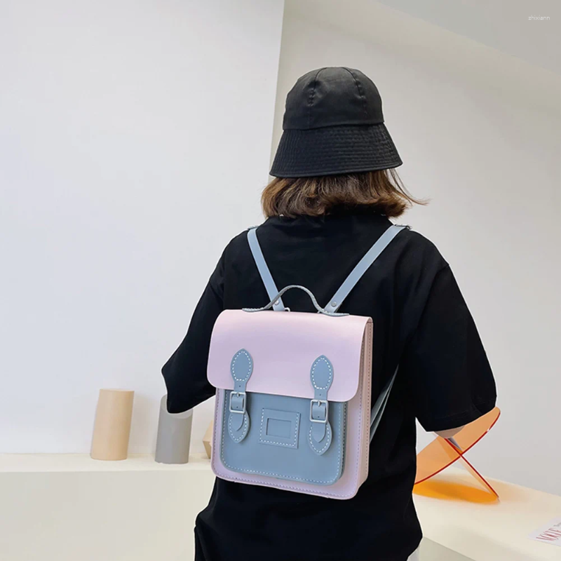 Free Shipping Backpack DIY Handmade Women 's Shoulder Crossbody Bags Hit Color Ladies PU Brand Designer Handbags Handbag Sling Designer Bag Luxur