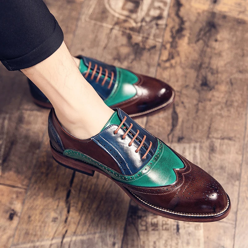 High Quality Business Leather Mens Casual Dress Classic Italian Formal Oxford Elegant Men Office Shoes 240614