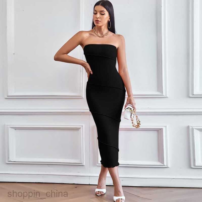 Basic Casual Women Dresses Spring/Summer New Style Sexy Bra Wrap Hip Dress Solid Color Dress Beach Long Dress