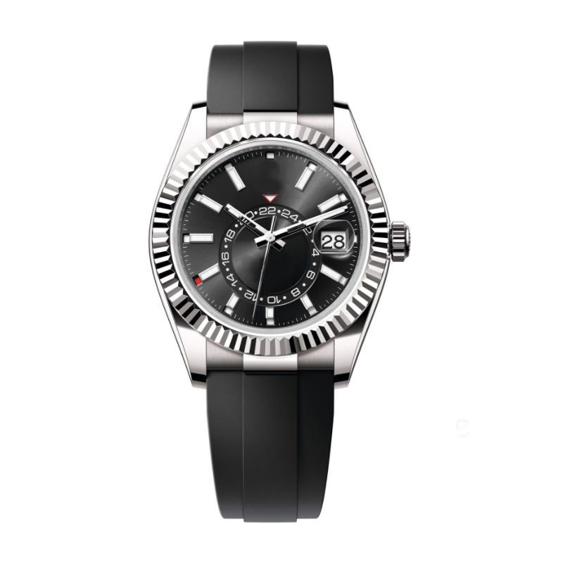 SKY mens watches automatic Watches 42mm Watches air double rotation function date 904L stainless steel sapphire waterproof Wristwatches jason 007 lb