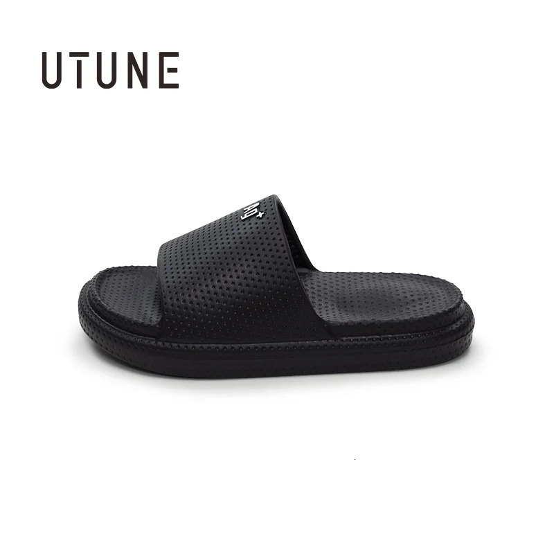 UTUNE Massage Womens Slide Light Silent Home EVA Beach Soft Outdoor Slide Bathroom Anti slip Mens Summer Shoes 240612