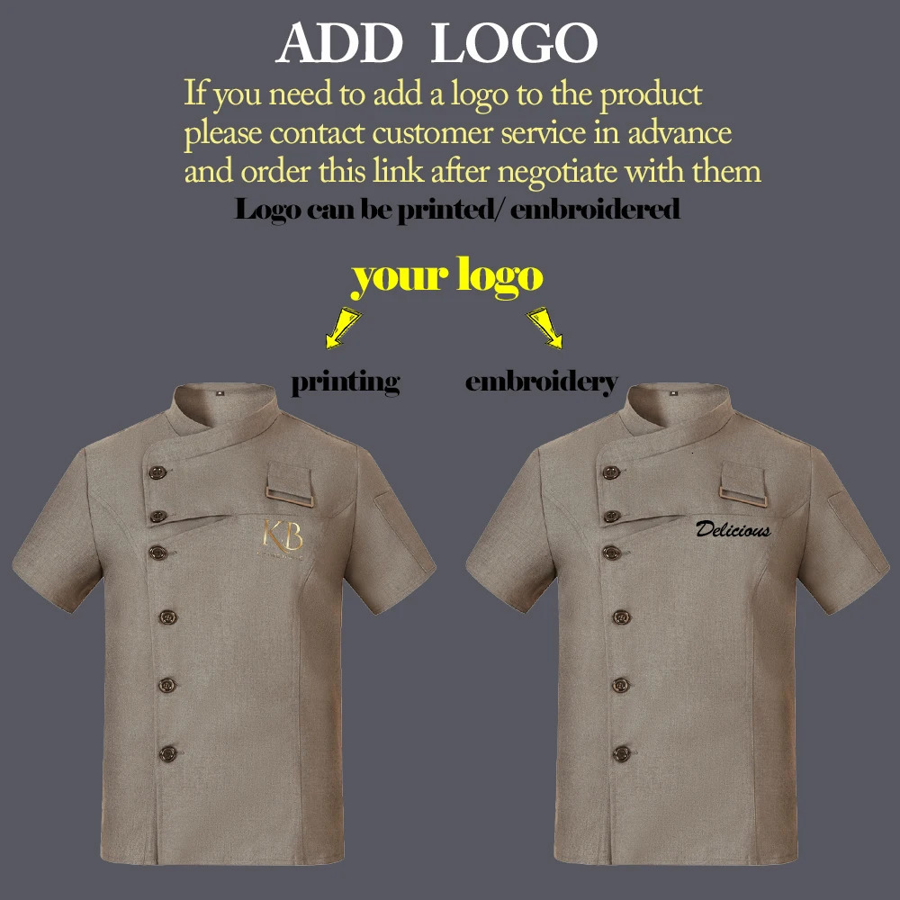 Short Sleeve Cooking Shirt Summer el Restaurant Cafeteri Back Chef Work Uniforms for Men and Women Kitchen Breathable Jackets 240604