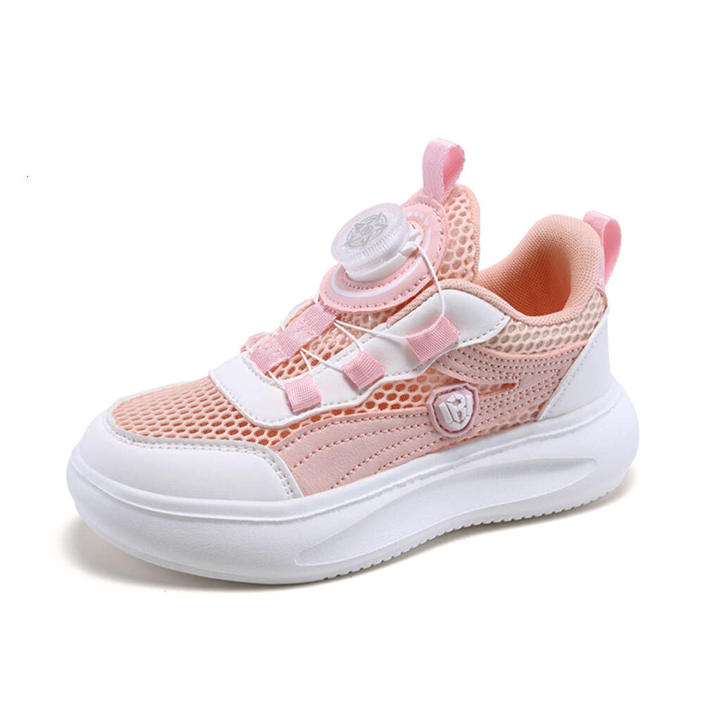 High-quality single mesh swivel buckle sneakers children girls boys stylish sports shoes for kids