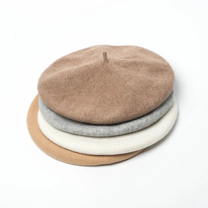 Men Women Military Army Soldier Hat Wool Beret Uniform Cap Spring Winter Retro Classic French Artist Berets 240603