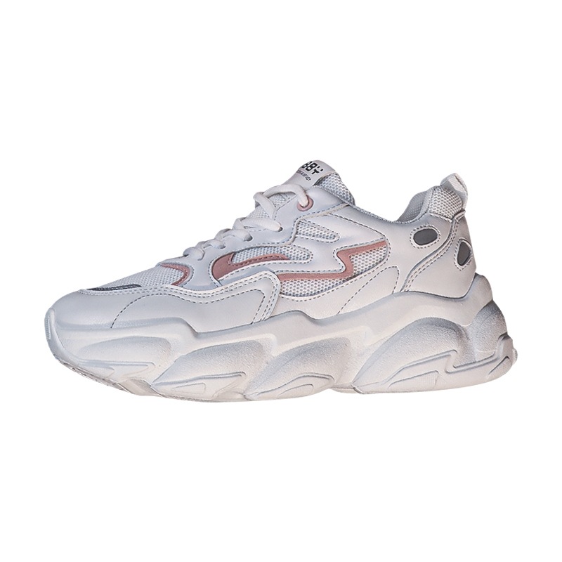 Women's Athleisure Heighten Mesh Breathable Comfortable Lightweight Versatile Running Shoes Triple White Free shipping