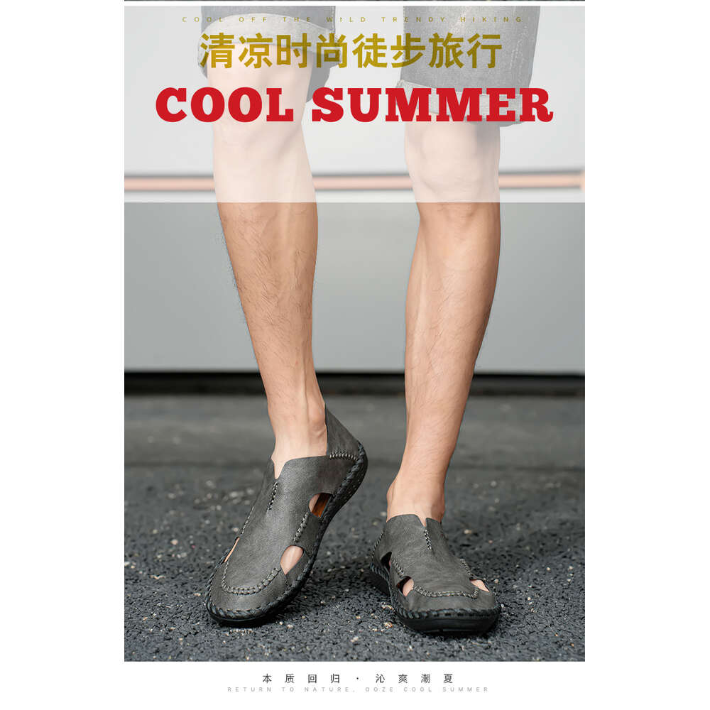 8826 Large Genuine Leather Casual Handmade Sandals 38-46