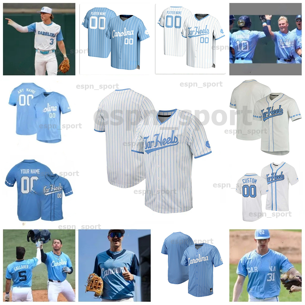 7 Vance Honeycutt North Carolina Tar Heels Baseball Jerseys Mac Horvath Casey Cook Alex Madera Alberto Osuna Anthony Donofrio Luke Stevenson UNC Jerseys
