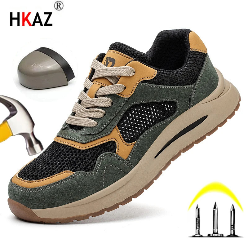 Unisex Men Women Casual Style Work Boots Puncture-Proof Safety Shoes Steel Toe Security Protective Shoes Indestructible shoes 240614