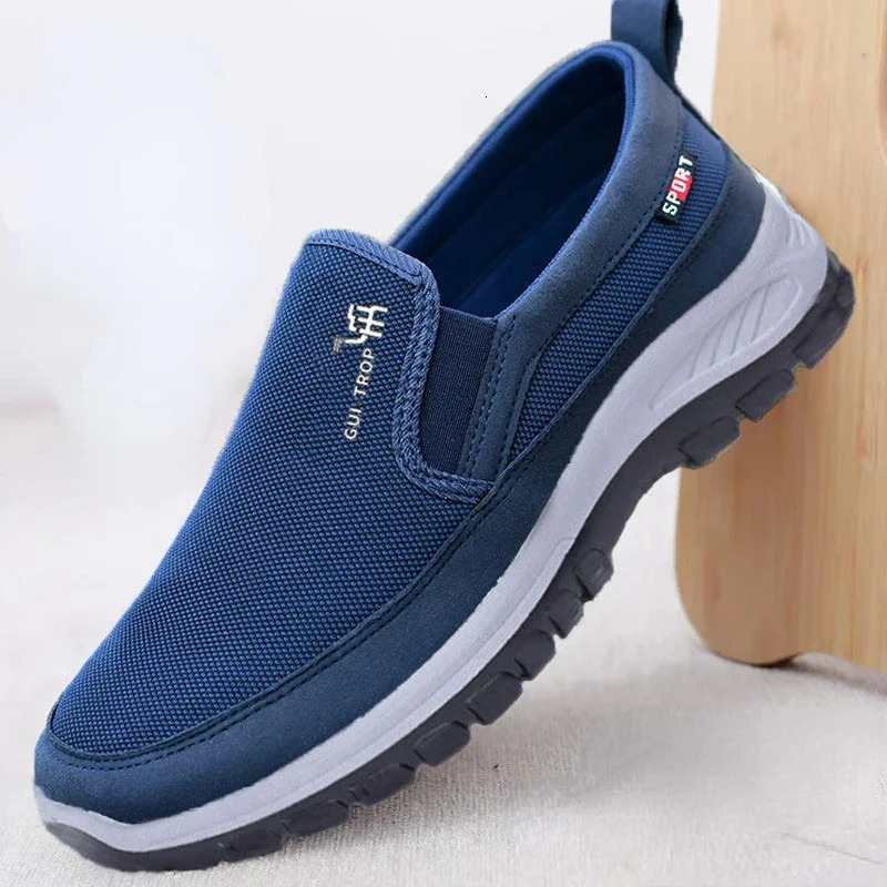 Mens canvas shoes breathable soft bottom anti slip casual shoes durable comfortable sliding walking mens vulcanized shoes Tenis 240612