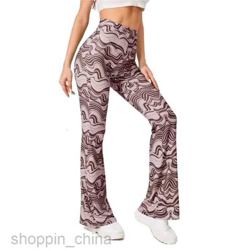 Women's Pants Capris spring and summer new women's water ripple Yoga casual pants flared pants