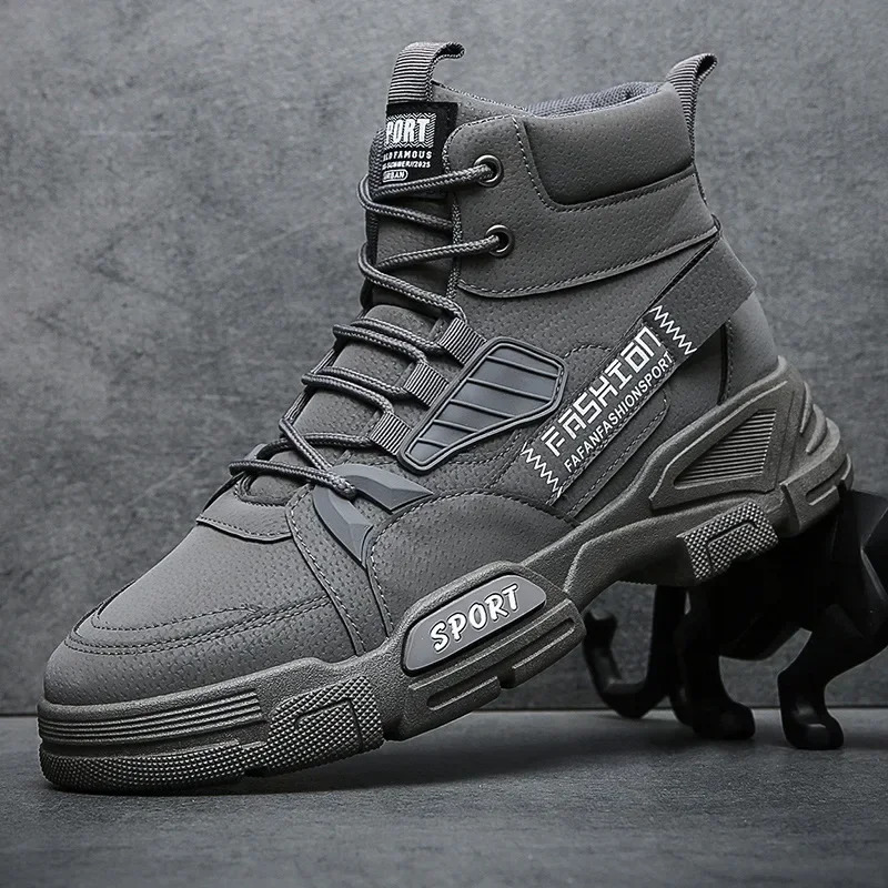 Men Boots Ankle Autumn Outdoor Military Booties Winter Comfort High Top Shoes for Platform Work Botas Hombre 240613 250228